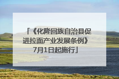 《化隆回族自治县促进拉面产业发展条例》7月1日起施行