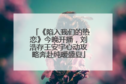 《陷入我们的热恋》今晚开播，刘浩存王安宇心动攻略奔赴纯暧盛夏