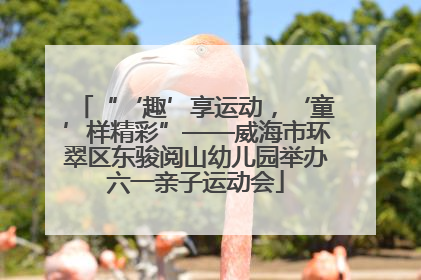 “‘趣’享运动，‘童’样精彩”——威海市环翠区东骏阅山幼儿园举办六一亲子运动会