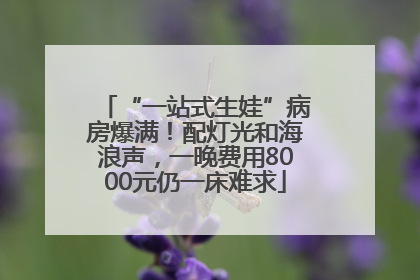 “一站式生娃”病房爆满！配灯光和海浪声，一晚费用8000元仍一床难求