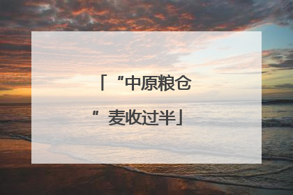 “中原粮仓”麦收过半