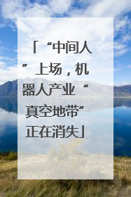 “中间人”上场，机器人产业“真空地带”正在消失