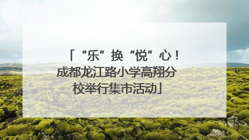 “乐”换“悦”心！成都龙江路小学高翔分校举行集市活动