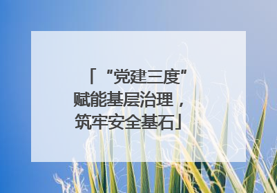 “党建三度”赋能基层治理，筑牢安全基石