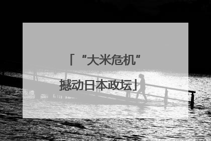 “大米危机”撼动日本政坛