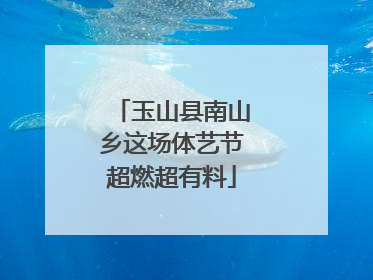 玉山县南山乡这场体艺节超燃超有料