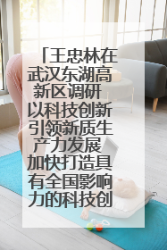 王忠林在武汉东湖高新区调研 以科技创新引领新质生产力发展 加快打造具有全国影响力的科技创新高地