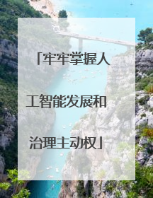 牢牢掌握人工智能发展和治理主动权