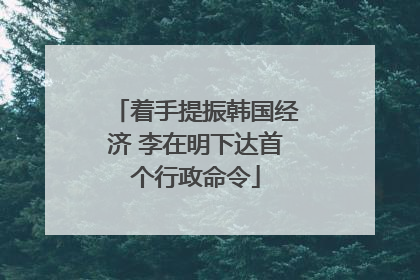着手提振韩国经济 李在明下达首个行政命令