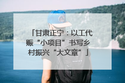 甘肃正宁：以工代赈“小项目”书写乡村振兴“大文章”