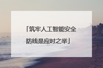 筑牢人工智能安全防线是应时之举