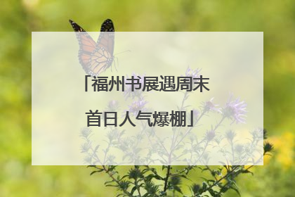 福州书展遇周末 首日人气爆棚
