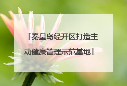 秦皇岛经开区打造主动健康管理示范基地
