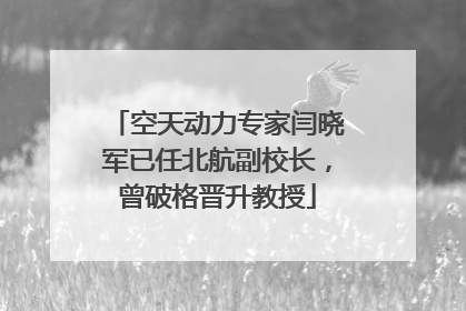 空天动力专家闫晓军已任北航副校长，曾破格晋升教授