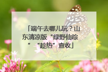 端午去哪儿玩？山东清凉版“绿野仙踪”“趁热”查收