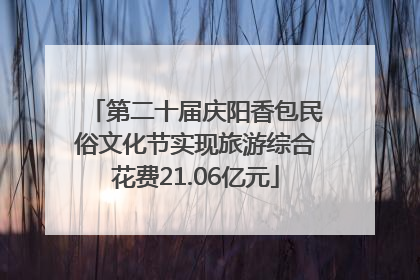 第二十届庆阳香包民俗文化节实现旅游综合花费21.06亿元