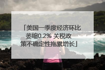 美国一季度经济环比萎缩0.2% 关税政策不确定性拖累增长