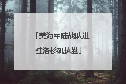 美海军陆战队进驻洛杉矶执勤