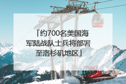 约700名美国海军陆战队士兵将部署至洛杉矶地区