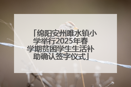 绵阳安州雎水镇小学举行2025年春学期贫困学生生活补助确认签字仪式