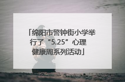 绵阳市警钟街小学举行了“5.25”心理健康周系列活动