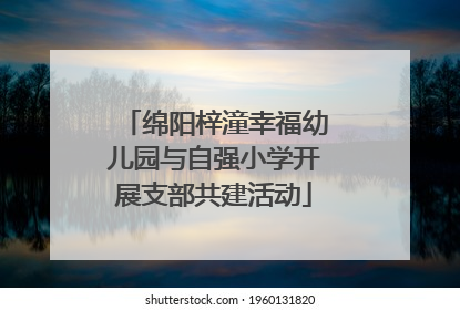 绵阳梓潼幸福幼儿园与自强小学开展支部共建活动