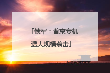 俄军：普京专机遭大规模袭击