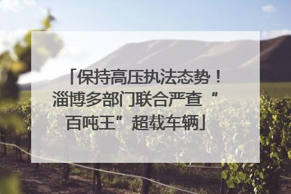 保持高压执法态势！淄博多部门联合严查“百吨王”超载车辆