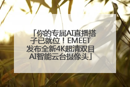 你的专属AI直播搭子已就位！EMEET发布全新4K超清双目AI智能云台摄像头