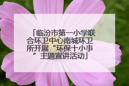 临汾市第一小学联合环卫中心南城环卫所开展“环保十小事”主题宣讲活动