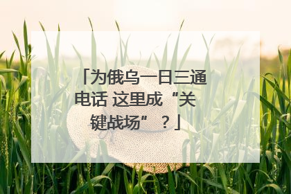 为俄乌一日三通电话 这里成“关键战场”？