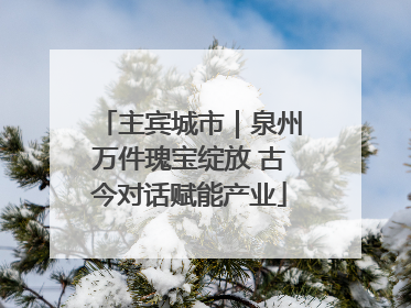 主宾城市｜泉州万件瑰宝绽放 古今对话赋能产业