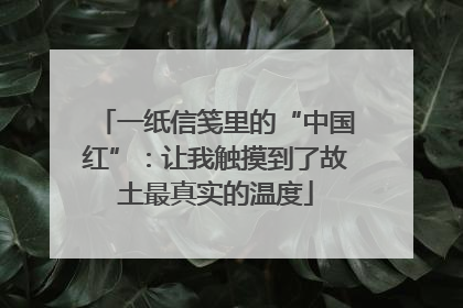 一纸信笺里的“中国红”：让我触摸到了故土最真实的温度