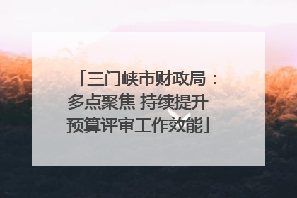 三门峡市财政局：多点聚焦 持续提升预算评审工作效能