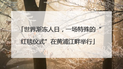 世界渐冻人日，一场特殊的“红毯仪式”在黄浦江畔举行