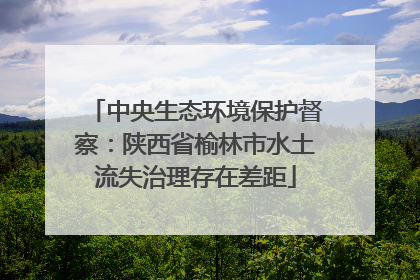中央生态环境保护督察：陕西省榆林市水土流失治理存在差距