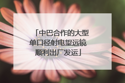 中巴合作的大型单口径射电望远镜顺利出厂发运