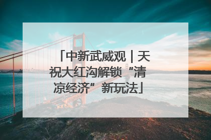 中新武威观｜天祝大红沟解锁“清凉经济”新玩法
