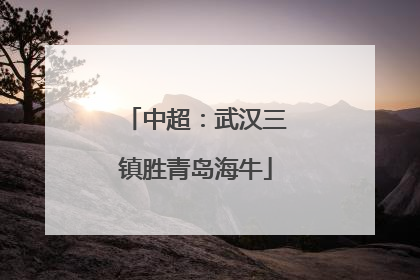中超：武汉三镇胜青岛海牛