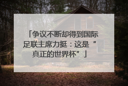 争议不断却得到国际足联主席力挺：这是“真正的世界杯”