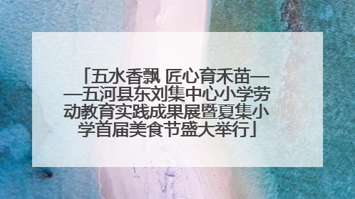 五水香飘 匠心育禾苗——五河县东刘集中心小学劳动教育实践成果展暨夏集小学首届美食节盛大举行
