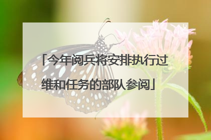 今年阅兵将安排执行过维和任务的部队参阅