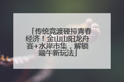 传统竞渡碰撞青春经济！金山山阳龙舟赛+水岸市集，解锁端午新玩法