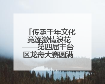 传承千年文化 竞逐激情浪花——第四届丰台区龙舟大赛圆满落幕