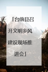 台前县召开文明乡风建设现场推进会