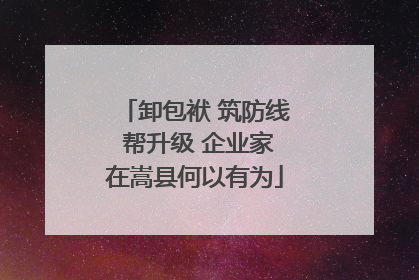 卸包袱 筑防线 帮升级 企业家在嵩县何以有为