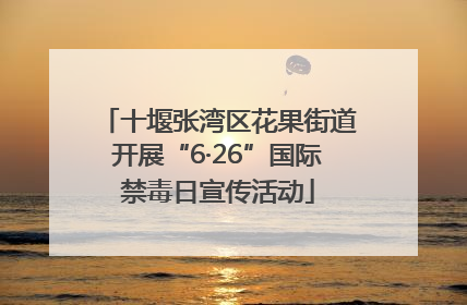 十堰张湾区花果街道开展“6·26”国际禁毒日宣传活动