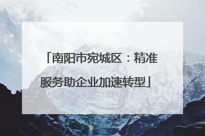 南阳市宛城区：精准服务助企业加速转型