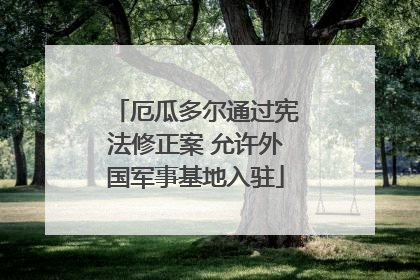 厄瓜多尔通过宪法修正案 允许外国军事基地入驻