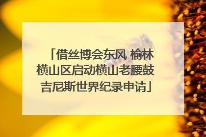 借丝博会东风 榆林横山区启动横山老腰鼓吉尼斯世界纪录申请